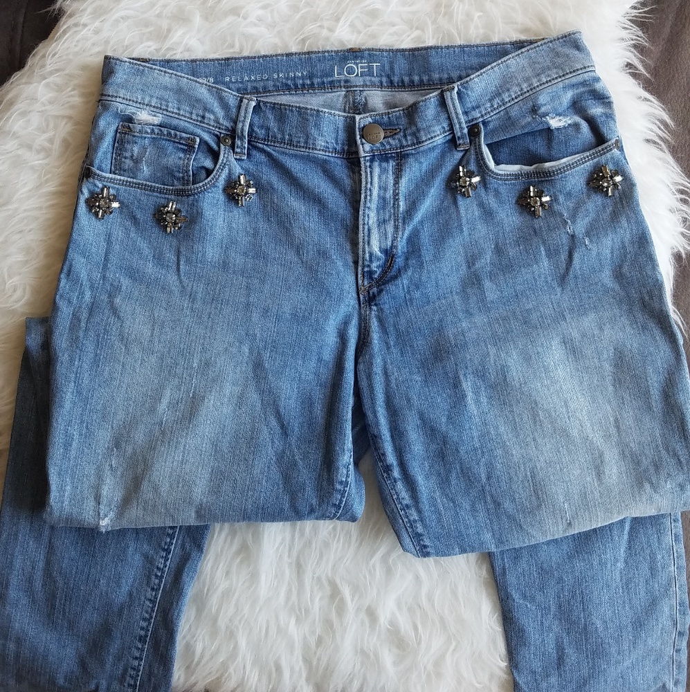 AT LOFT Relaxed Skinny Jean's Size 29/8